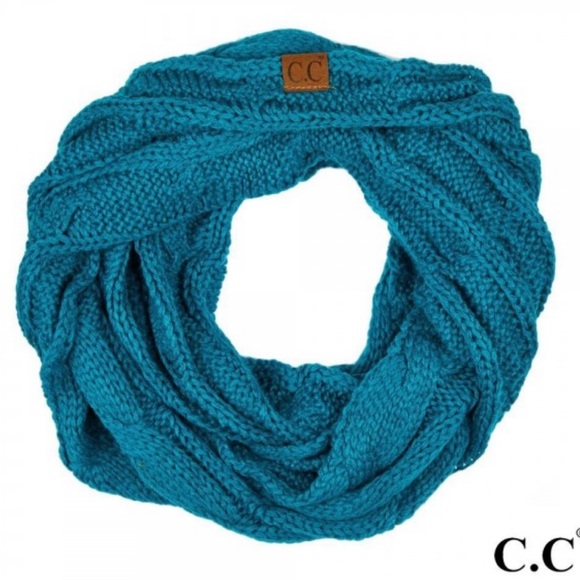 C.C Accessories - New C.C adult teal chunky knit infinity scarf